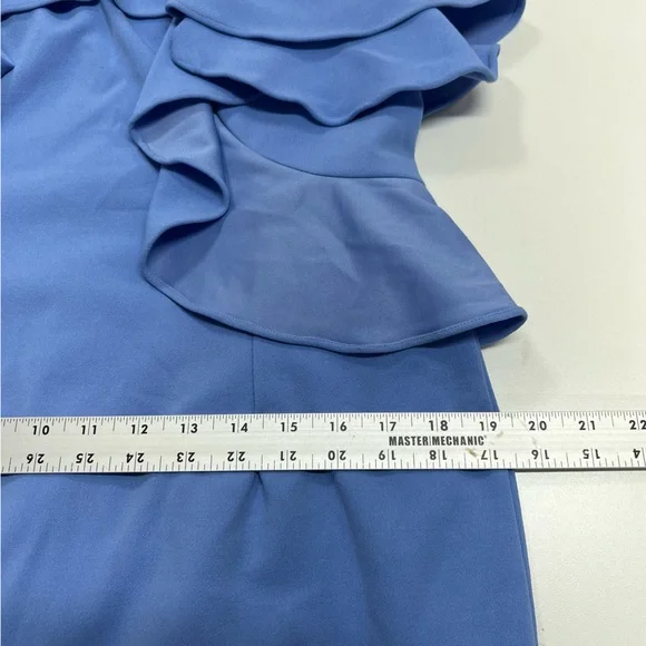 Alexia Admor Light Blue Strapless Cascading Ruffles Mini Dress New With Tags 14 - Picture 9 of 16